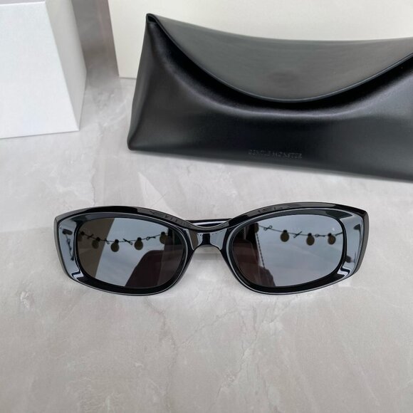Gentle Monster Glossy Black Sunglasses Luxe Square Statement main image 13